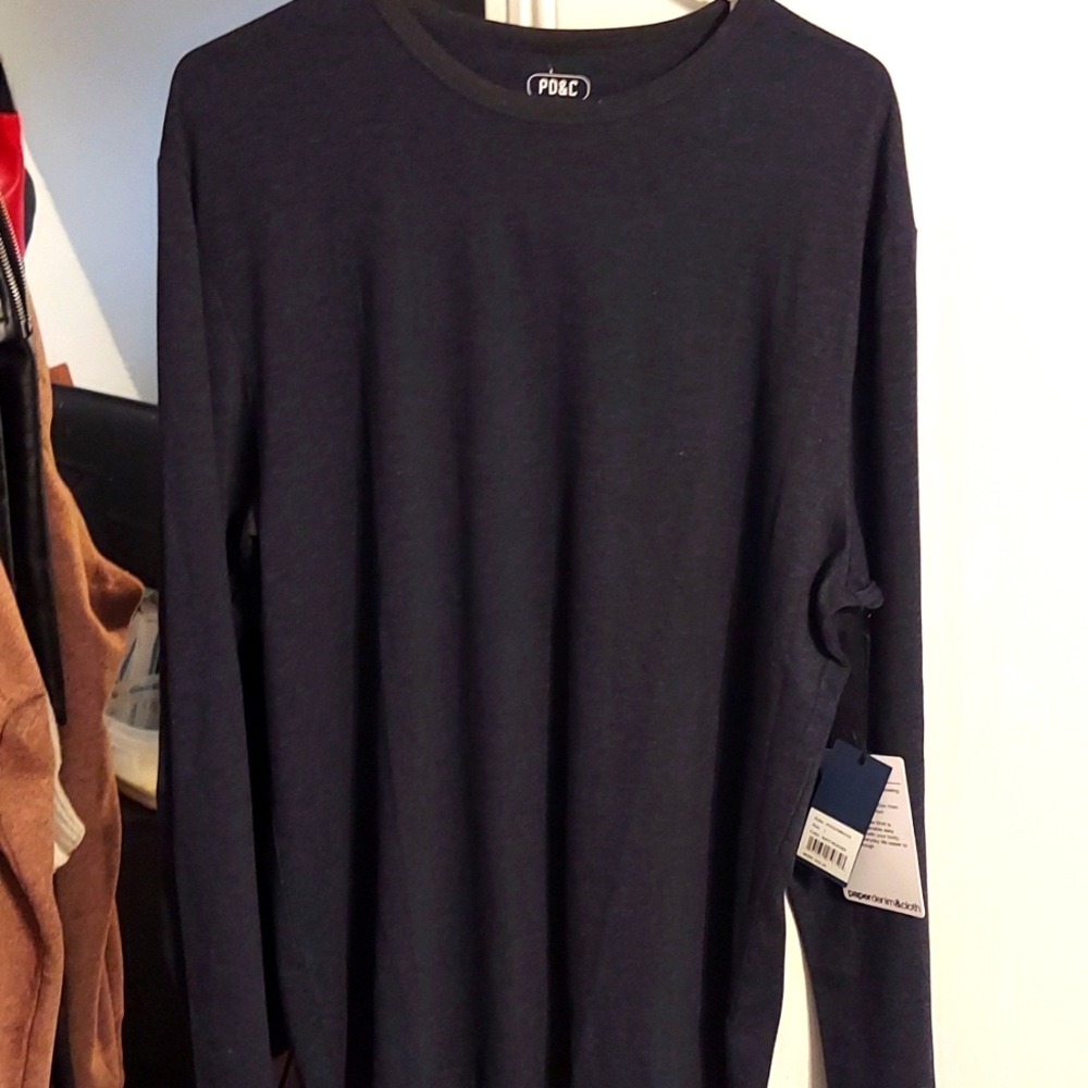 PD&C navy blue long athletic sleeve shirt